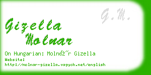 gizella molnar business card